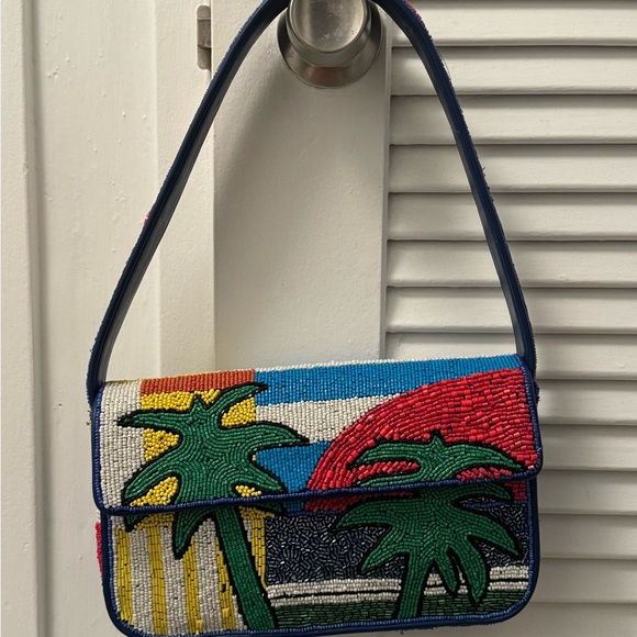 Staud Beaded Palm Tree Tommy Bag (Rare)